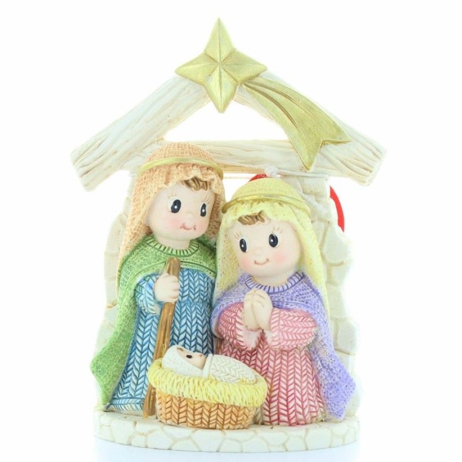 Palais du Rosaire Creche | Creche Sainte Famille Naive Avec Marie, Joseph Et Jesus 10Cm