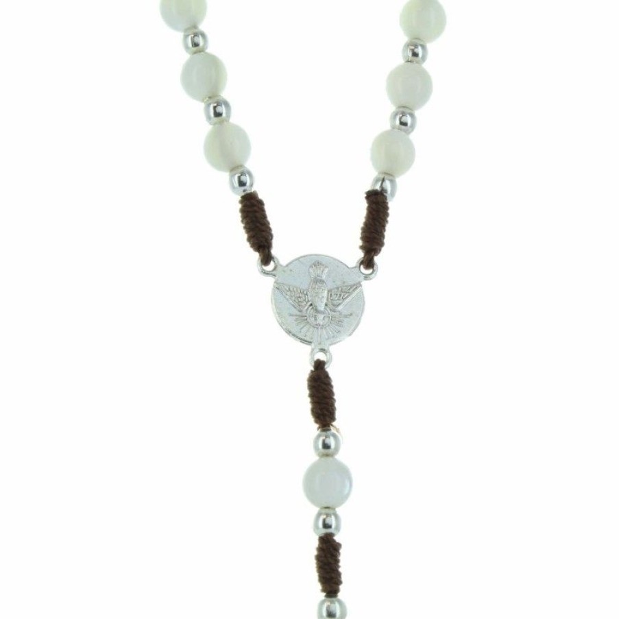 Palais du Rosaire Chapelet Nacre | Chapelet De Lourdes Avec Des Grains En Nacre Sur Corde