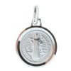 Palais du Rosaire Medaille Et Croix Argent | Medaille Ronde De Saint Benoit En Argent 12Mm