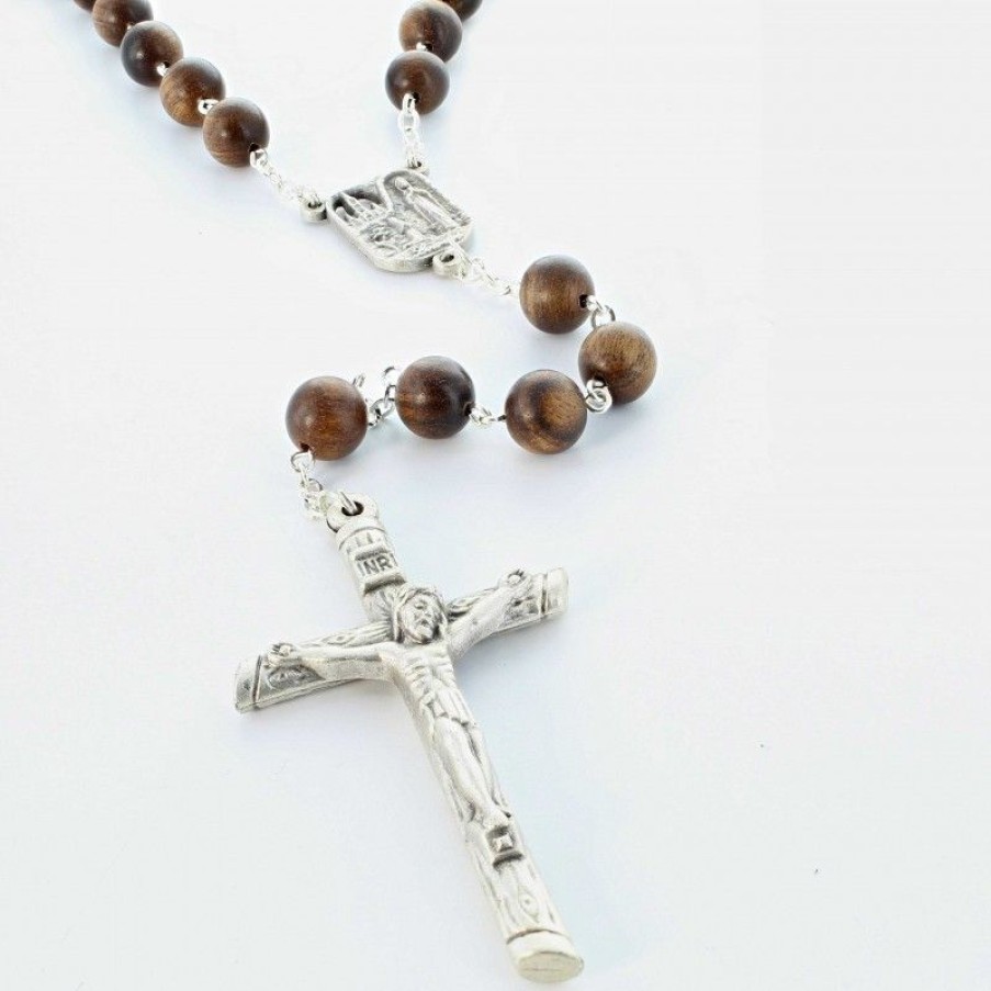 Palais du Rosaire Chapelet Bois | Chapelet De Lourdes En Bois De Teck Et Croix Metal