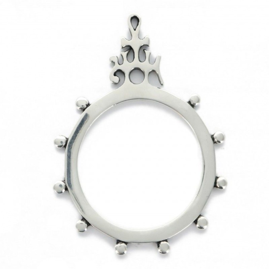 Palais du Rosaire Chapelet Argent | Tres Grand Dizainier Presse Papier En Plaque Argent 13Cm