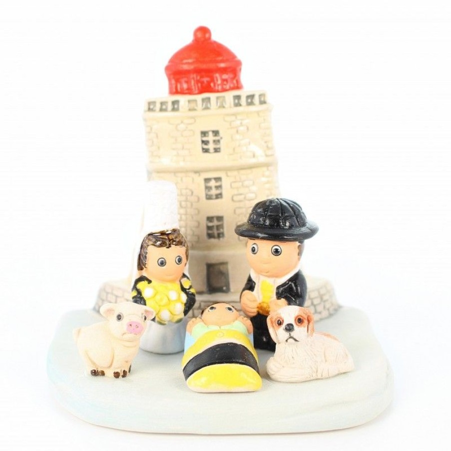 Palais du Rosaire Creche | Creche Bretagne En Ceramique 8X7Cm