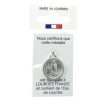 Palais du Rosaire Medaille Et Croix Metal | Medaille En Metal De L'Apparition Avec De L'Eau De Lourdes 17,5Mm