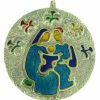 Palais du Rosaire Cadre Religieux | Medaille De La Sainte Famille En Bronze Emaille 8,5Cm