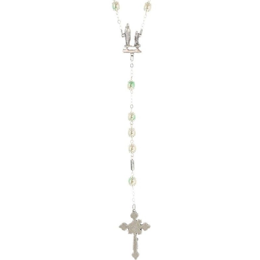 Palais du Rosaire Chapelet Cristal | Chapelet En Cristal De Boheme Avec Coeur De L'Apparition De Lourdes
