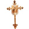 Palais du Rosaire Statue De Grande Taille | Crucifix Style Baroque Avec Dorures En Resine 78Cm