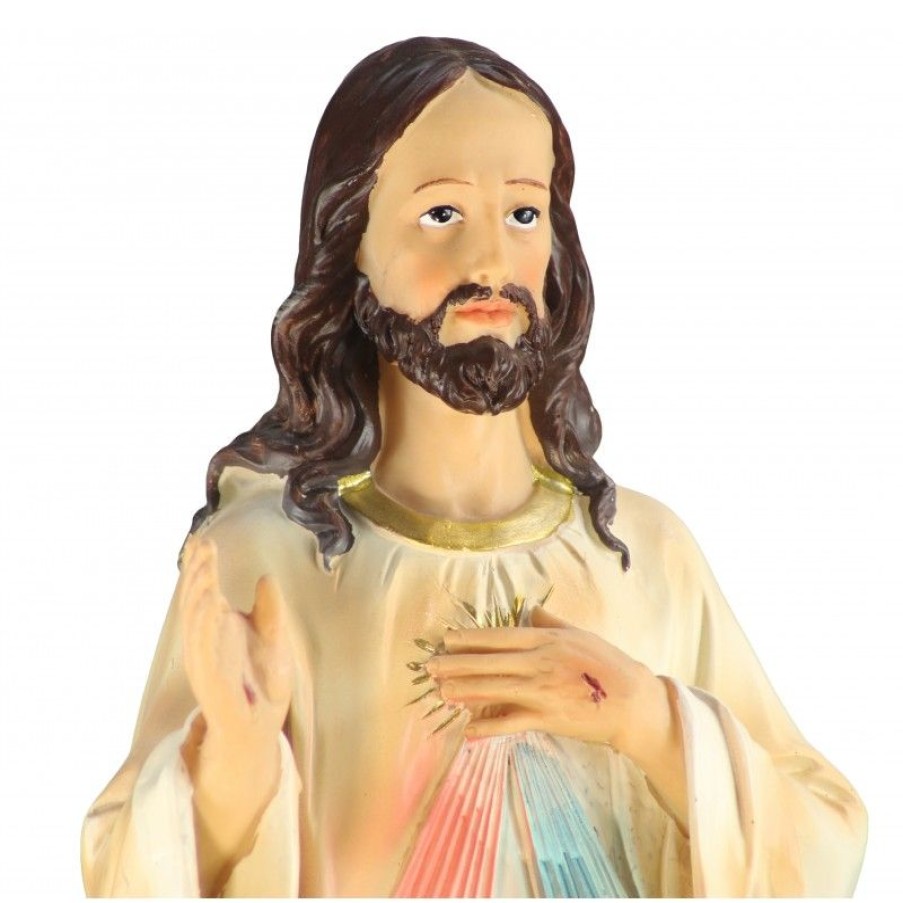 Palais du Rosaire Statue De Grande Taille | Statue En Resine De Jesus Misericordieux De 60Cm