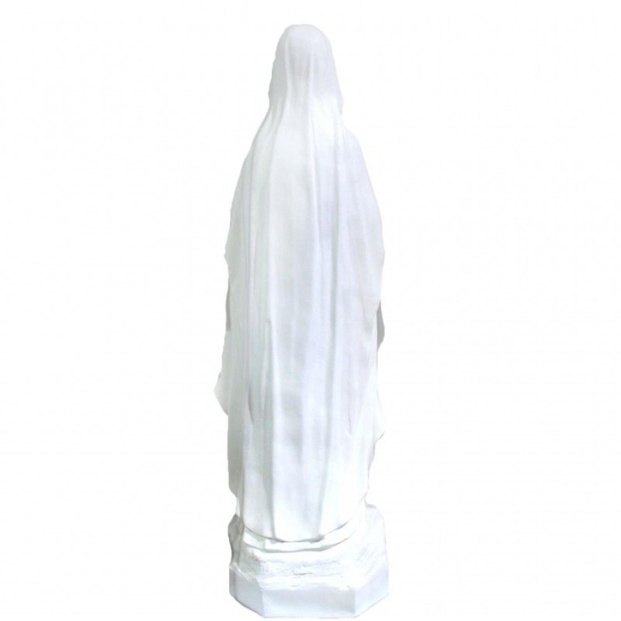 Palais du Rosaire Statue De Notre Dame De Lourdes | Tres Grande Statue Notre Dame De Lourdes Blanche Et Bleue 130 Cm