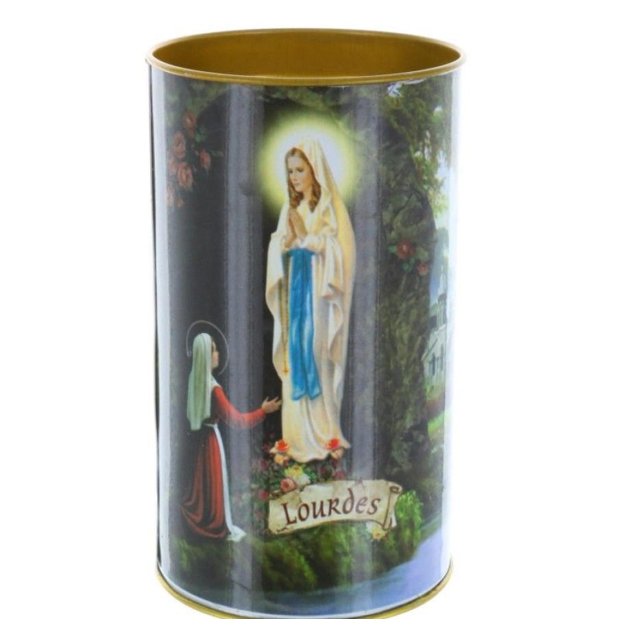 Palais du Rosaire Bougie Votive | Bougie Votive Apparition Lourdes Et Priere 10 Cm