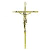 Palais du Rosaire Crucifix Metal | Croix En Metal Dore De 20Cm
