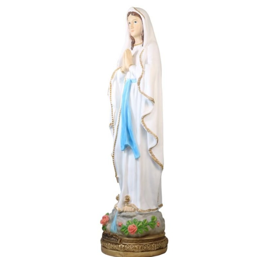 Palais du Rosaire Statue De Notre Dame De Lourdes | Statue De Notre Dame De Lourdes De 80Cm En Resine