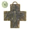 Palais du Rosaire Crucifix Metal | Croix Alpha Omega En Bronze 8 Cm