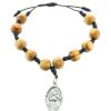 Palais du Rosaire Bracelet Dizainier | Bracelet Dizainier De Saint Christophe En Bois Avec Sa Boite