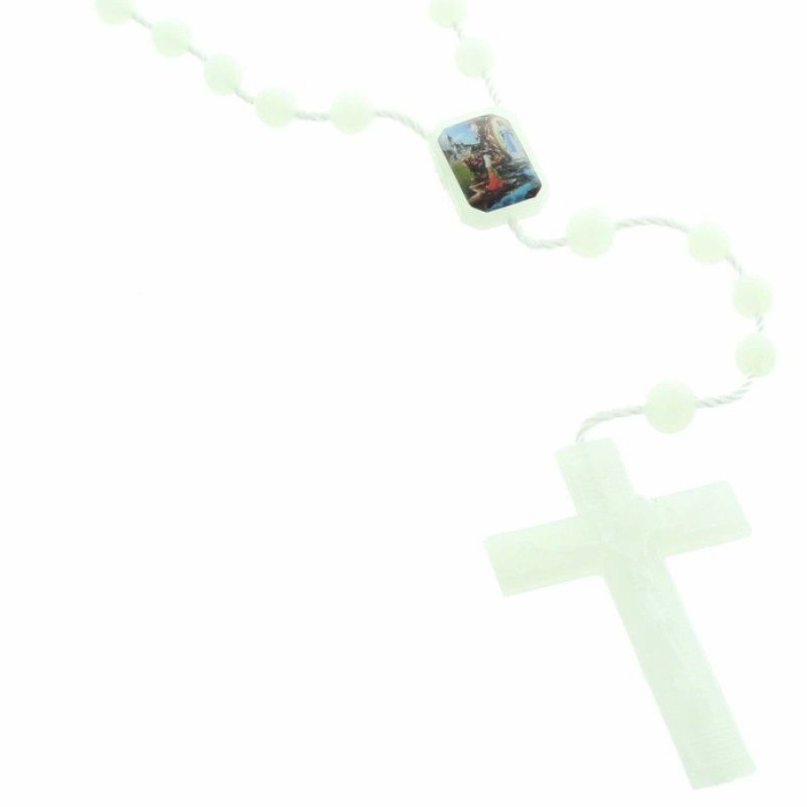 Palais du Rosaire Chapelet Lumineux | Chapelet De Lourdes Lumineux A La Rose Dans Un Etui Priere