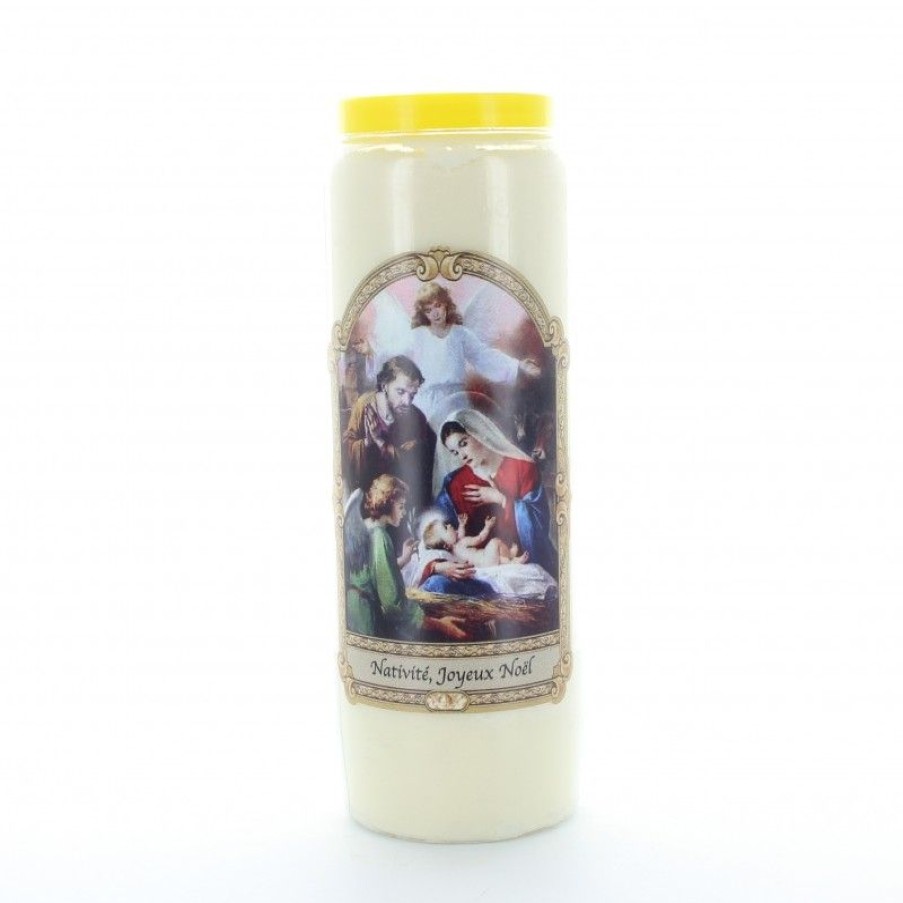 Palais du Rosaire Bougie Neuvaine | Lot De 12 Bougies Neuvaine Nativite, Joyeux Noel