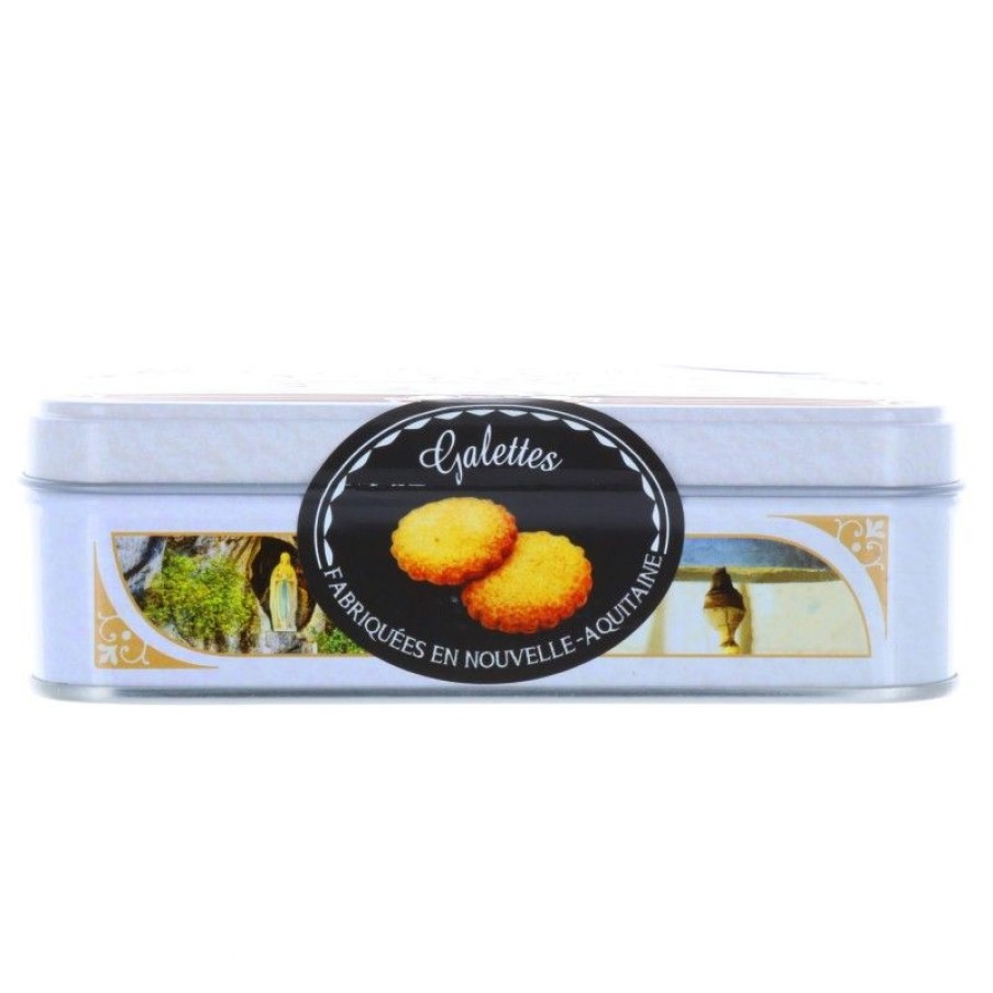 Palais du Rosaire Coffret Gourmand Lourdes | Coffret Gourmand, Boite A Biscuit Vue Basilique De Lourdes Contenant 120G De Sables