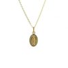 Palais du Rosaire Collier En Plaque Or | Parure Plaque Or Avec Medaille Miraculeuse Diamantee 10Mm