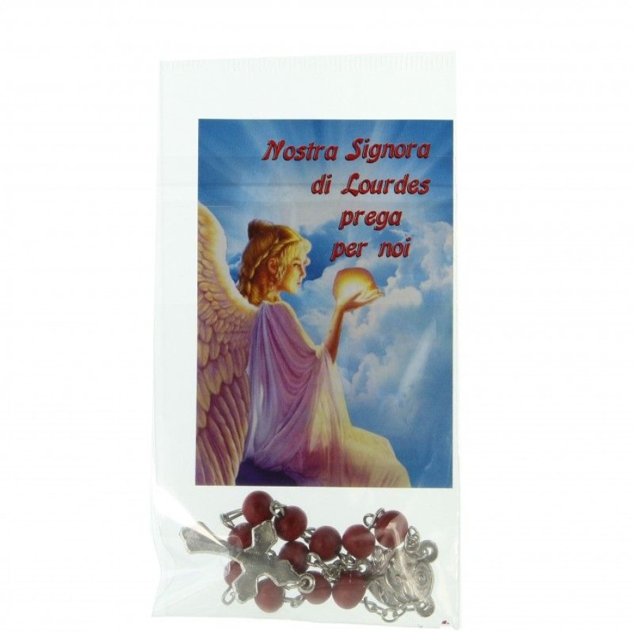 Palais du Rosaire Bracelet Dizainier | Image De L'Apparition De Lourdes Et Dizainier Petale De Rose