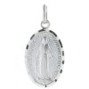 Palais du Rosaire Medaille Et Croix Argent | Medaille Miraculeuse En Argent Et Bords Diamantes 20Mm