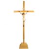 Palais du Rosaire Statue De Grande Taille | Crucifix Sur Pied En Bois Avec Christ En Resine 83Cm