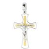 Palais du Rosaire Medaille Et Croix Argent | Pendentif Croix Argent Doree Avec Le Christ