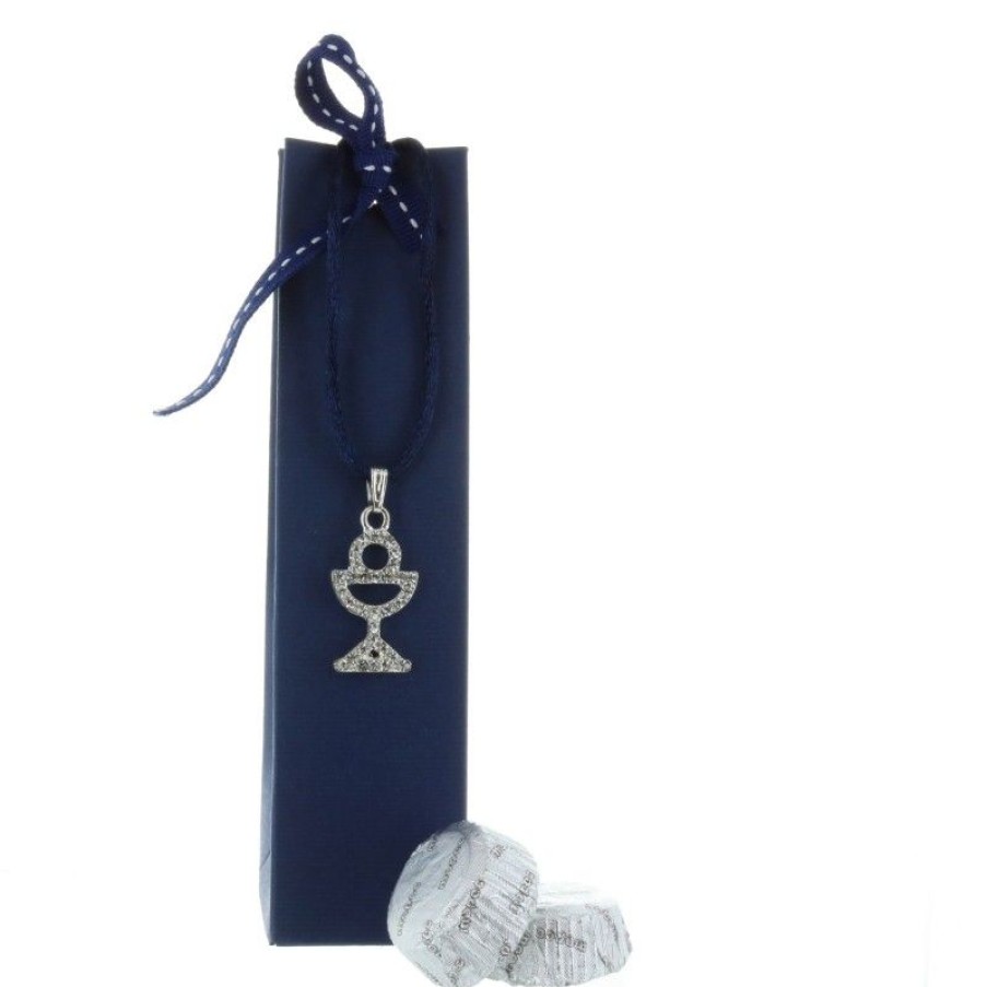 Palais du Rosaire Coffret Gourmand Lourdes | Boite De Communion Avec Un Collier Religieux Et 2 Chocolats