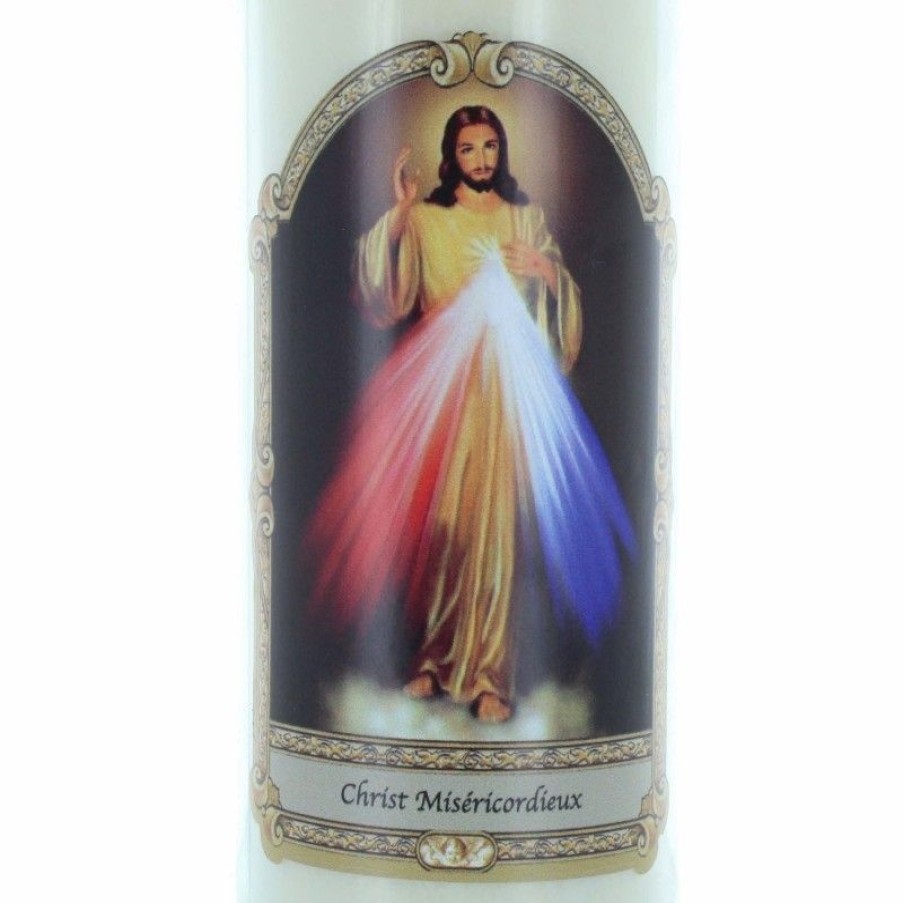 Palais du Rosaire Bougie Neuvaine | Bougie Neuvaine Christ Misericordieux 17,5Cm