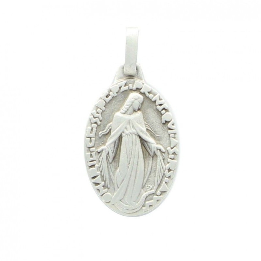 Palais du Rosaire Medaille Et Croix Metal | Medaille Miraculeuse Moderne En Metal 22 Mm