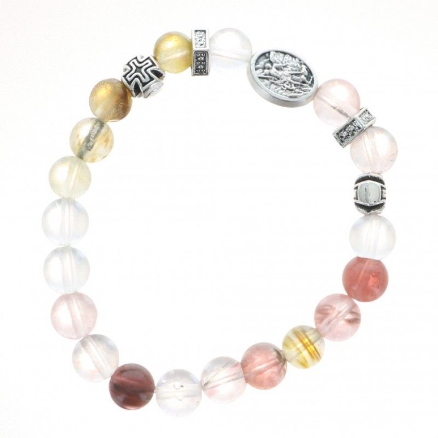 Palais du Rosaire Bracelet Fantaisie | Bracelet Ange Gardien En Pierres Semi Precieuses Pour Enfant