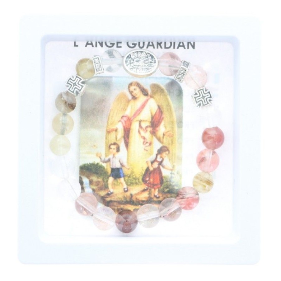 Palais du Rosaire Bracelet Fantaisie | Bracelet Ange Gardien En Pierres Semi Precieuses Pour Enfant