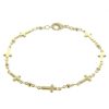 Palais du Rosaire Bracelet Plaque Or | Bracelet Avec Croix En Plaque Or
