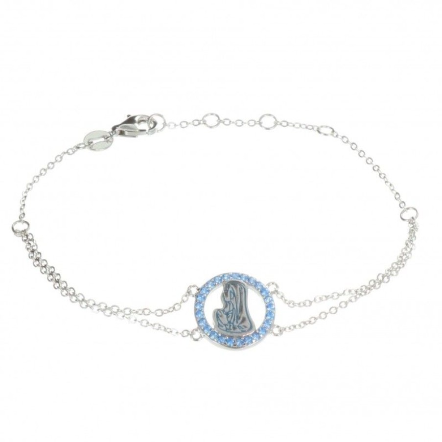 Palais du Rosaire Bracelet Argent | Bracelet Argent Leo&Geo Avec Une Medaille De La Vierge Marie