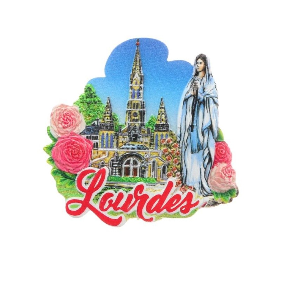 Palais du Rosaire Magnet | Magnet Du Sanctuaire Et De Notre Dame De Lourdes En Forme De Nuage
