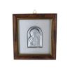 Palais du Rosaire Cadre Religieux | Cadre Religieux En Bois Dore Vierge Marie A L'Enfant Argentes 11 X 11,7 Cm