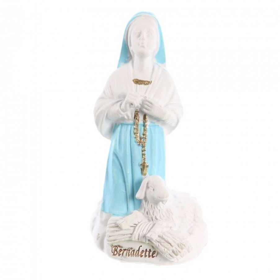 Palais du Rosaire Statue De Sainte Bernadette | Statue Resine De Sainte Bernadette Blanche Et Bleue De 6Cm