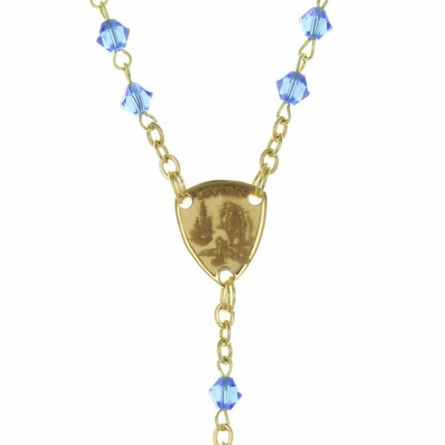 Palais du Rosaire Chapelet Cristal | Chapelet De Lourdes En Cristal Swarovski Avec Une Croix En Strass