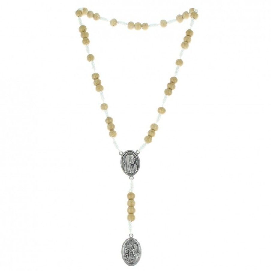 Palais du Rosaire Chapelet Bois | Chapelet De Saint Michel Avec Des Grains En Bois