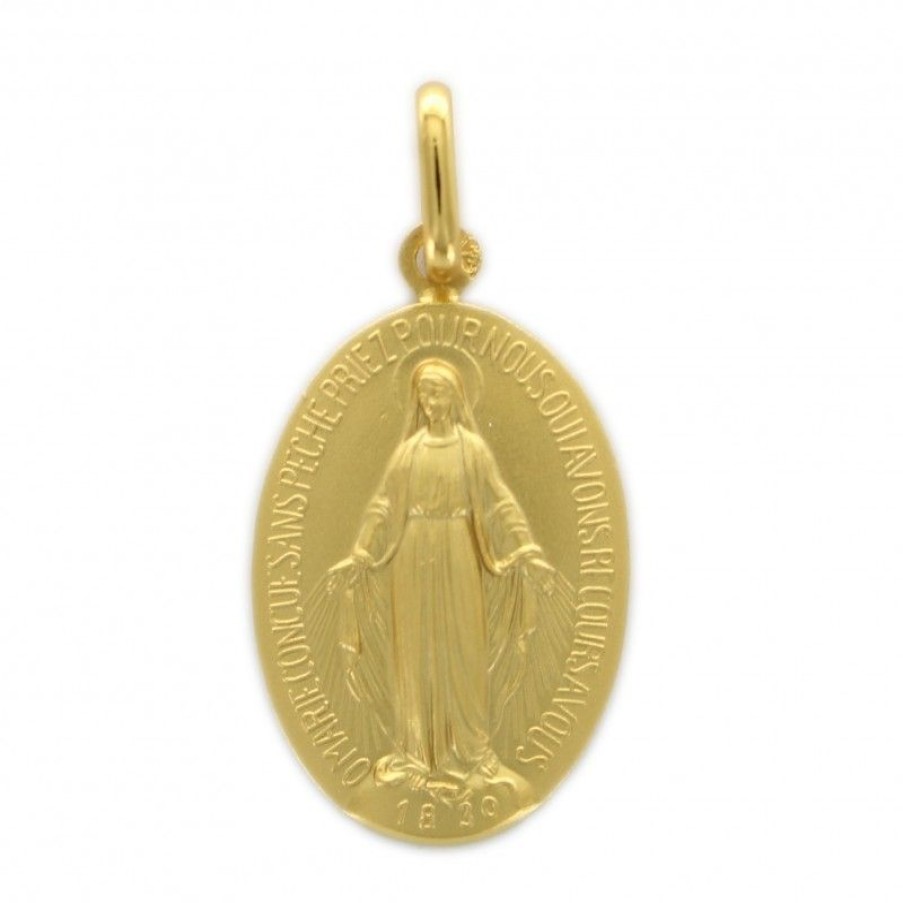 Palais du Rosaire Medaille Et Croix Or | Medaille Miraculeuse En Or 9Mm