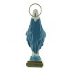 Palais du Rosaire Statue Vierge Miraculeuse | Statue De La Vierge Miraculeuse En Resine Robe Fleurie Et Manteau Bleu 16Cm
