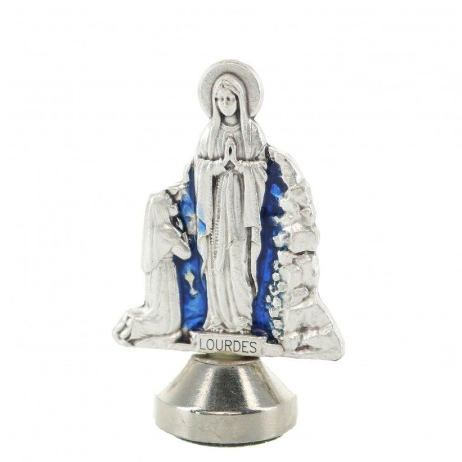Palais du Rosaire Magnet | Magnet De L'Apparition Avec Fond Bleu Emaille