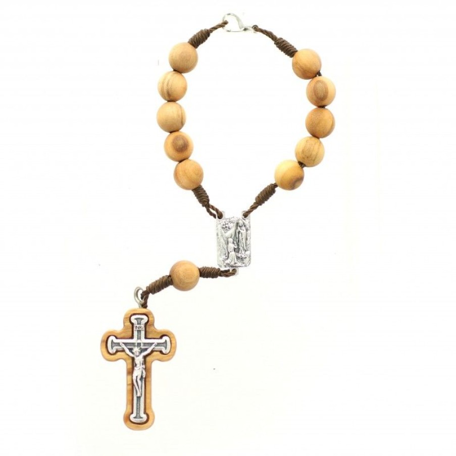 Palais du Rosaire Chapelet Dizainier | Dizainier Apparition De Lourdes En Bois D'Olivier