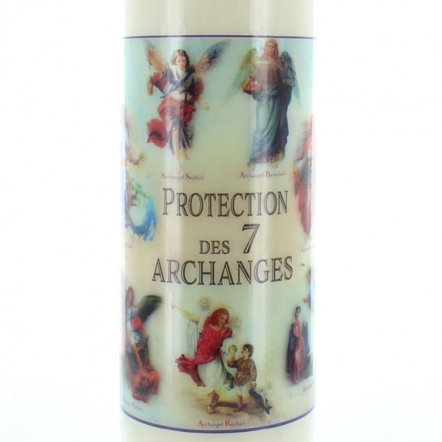 Palais du Rosaire Bougie Neuvaine | Lot De 3 Bougies De Neuvaine Des 7 Archanges - 17,5Cm