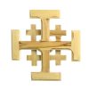 Palais du Rosaire Crucifix Bois | Croix De Jerusalem En Bois D'Olivier De Bethleem De 8Cm