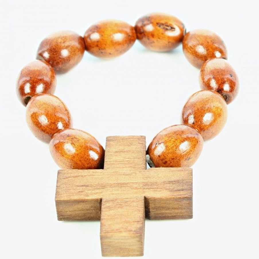 Palais du Rosaire Chapelet Dizainier | Chapelet Dizainier En Bois Et Coeur De Lourdes
