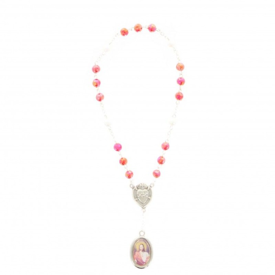Palais du Rosaire Chapelet Verre | Chapelet Des 2 Coeurs Unis Avec Livret De Prieres