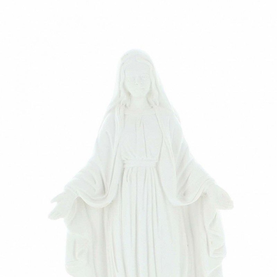 Palais du Rosaire Statue Vierge Miraculeuse | Statue De La Vierge Miraculeuse 20Cm En Albatre Blanche