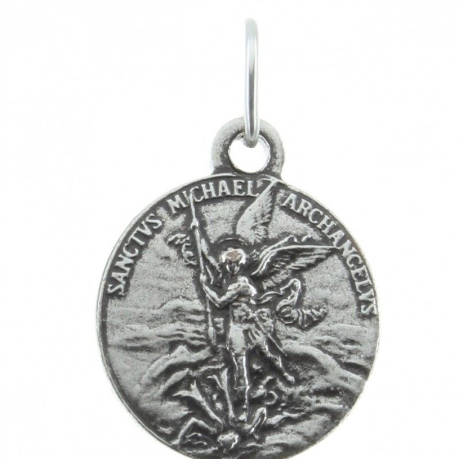 Palais du Rosaire Medaille Et Croix Metal | Medaille De Saint Michel En Metal Argente