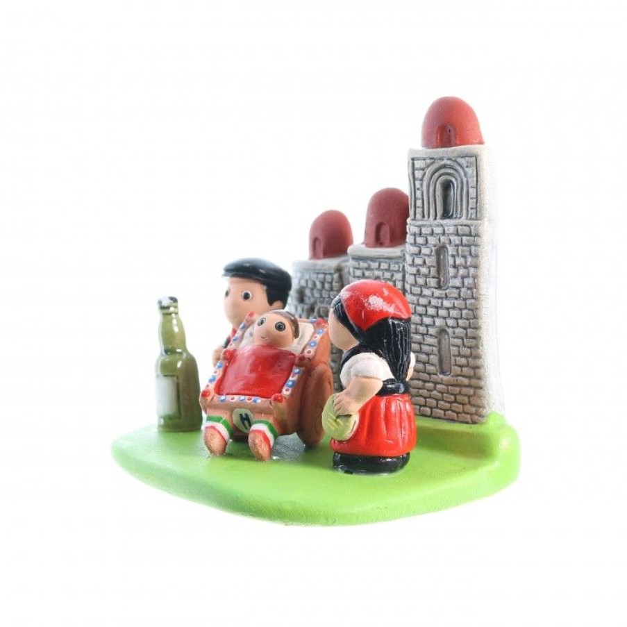 Palais du Rosaire Creche | Creche Sicile En Ceramique 8X7Cm