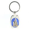 Palais du Rosaire Porte&Cles | Porte-Cle De L'Apparition De Lourdes En Metal Et Fond Bleu