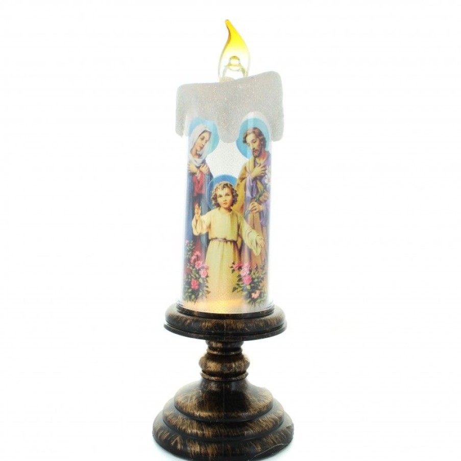 Palais du Rosaire Bougie Decorative | Bougeoir Led De La Sainte Famille